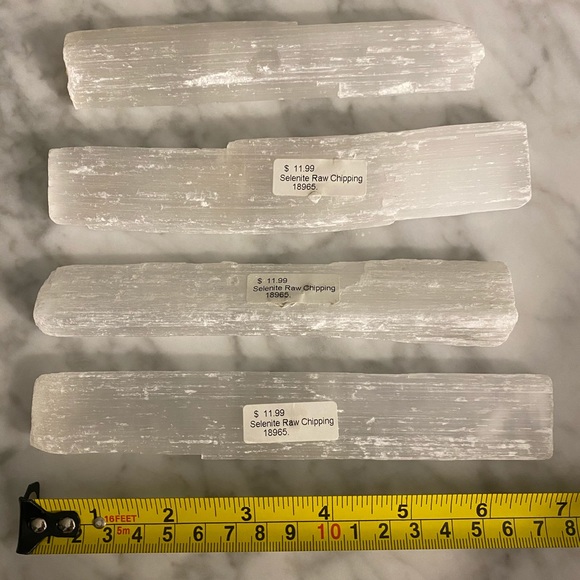 Crystal Room Protection Raw Selenite Logs (lrg) - Picture 2 of 3